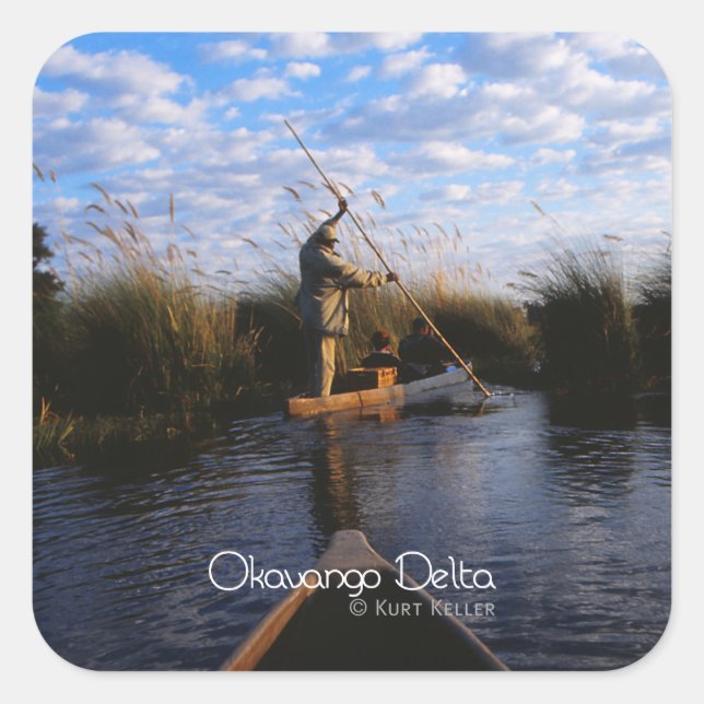 Okavango Delta Square Sticker (Front)