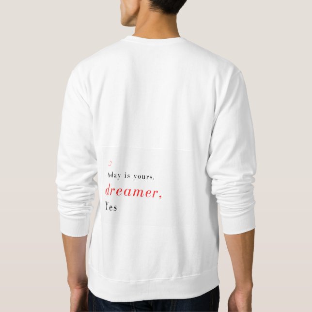 'OKAY Dreamer' Long Sleeve Crew Neck Sweatshirt (Back)