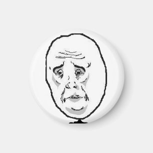 Okay Face Round Magnet 1