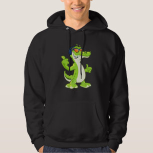 Okay Headphones Music Alligator Reptile Zoo Animal Hoodie