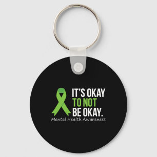 Okay To Not Be Okay Mental Health Awareness Ribbon Key Ring