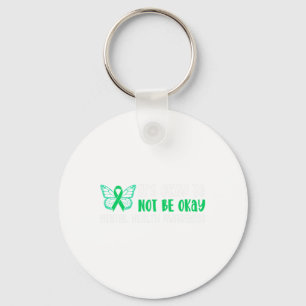 Okay To Not Be Okay Mental Health Awareness Ribbon Key Ring