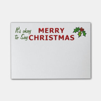 Okay to Say Merry Christmas Post-it Notes