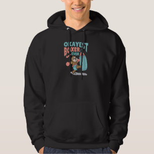 Okayest Boxer Ever Boxing Gloves Boxer Boxing Pull Hoodie