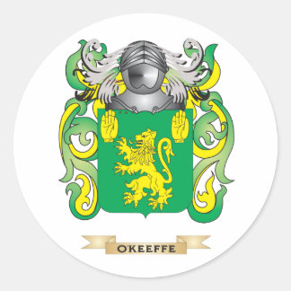 O'Keeffe Coat of Arms (Family Crest) Classic Round Sticker