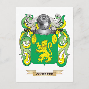O'Keeffe Coat of Arms (Family Crest) Postcard