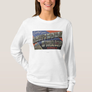 Okefenokee Swamp, Georgia - Large Letter Scenes T-Shirt