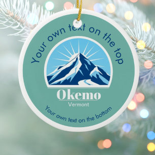 Okemo Colorado ski resort christmas Ceramic Tree Decoration