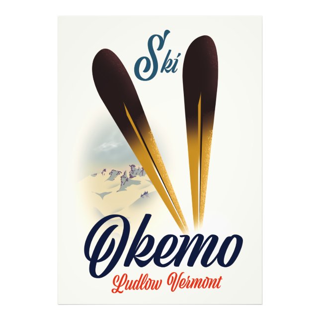 Okemo Ludlow Vermont ski poster (Front)