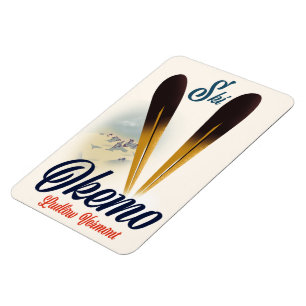 Okemo Ludlow Vermont ski poster Magnet