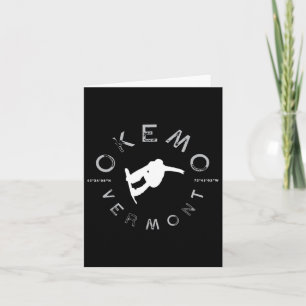 Okemo Mountain Vermont Graphic Vintage Snowboard T Card