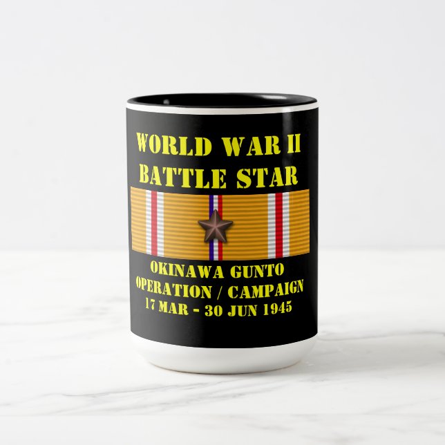Okinawa Gunto Operation Campaign Two-Tone Coffee Mug (Center)