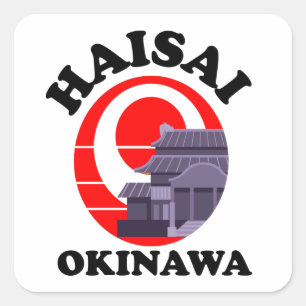 Okinawa Haisai Shuri Castle Square Sticker