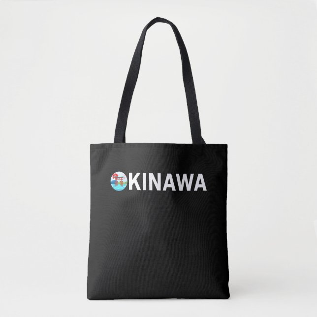 Okinawa Japan Art Japanese Cherry Blossom Tote Bag (Front)