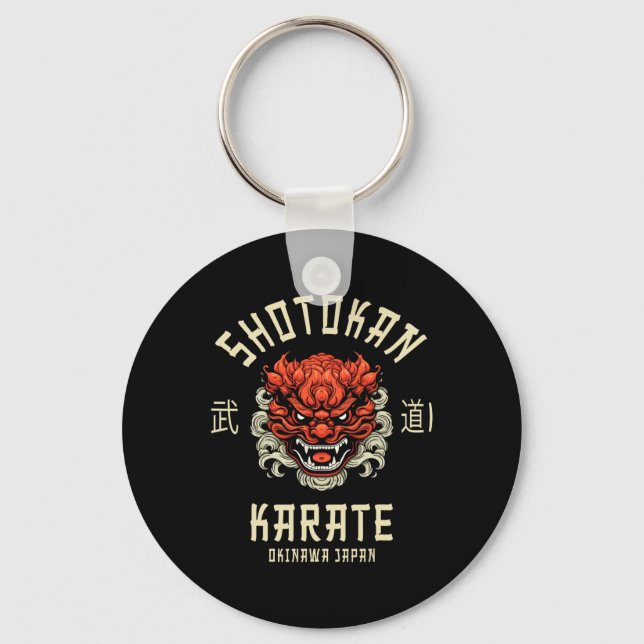 Okinawa Japan Dojo Shotokan Karate  Key Ring (Front)