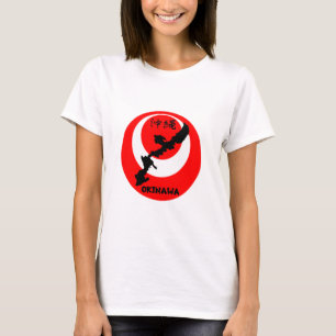 Okinawa Japan Flag and Map Uchinaa. Lady's T-Shirt