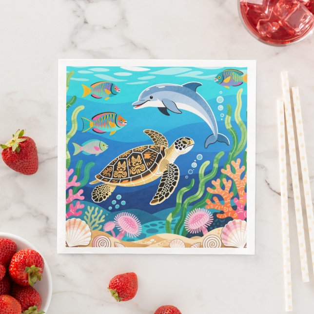 Okinawa Sea Life Napkin (Insitu)