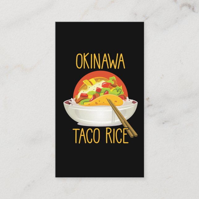 Okinawa Taco Rice japanese Kitchen Japan Foodie Business Card (Front)
