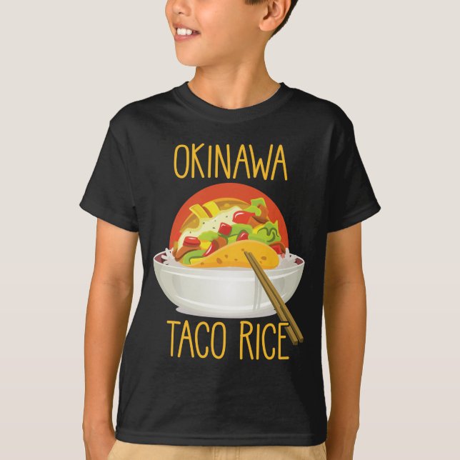 Okinawa Taco Rice japanese Kitchen Japan Foodie T-Shirt (Front)