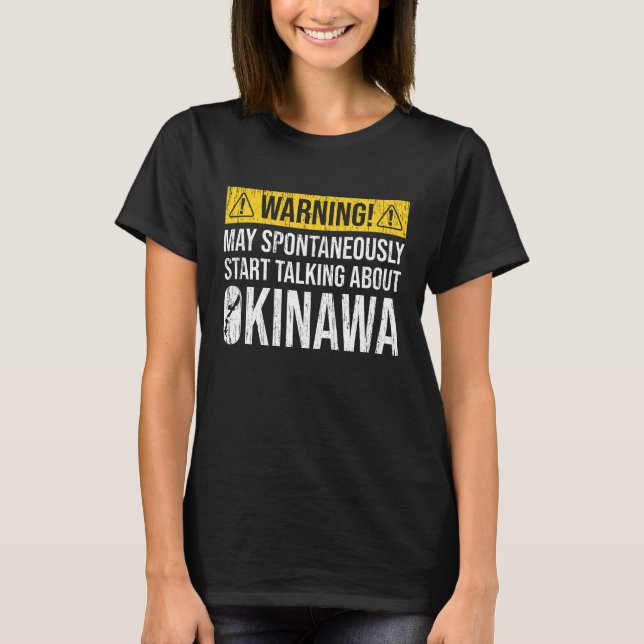 Okinawa Warning Ladies T-Shirt (Front)