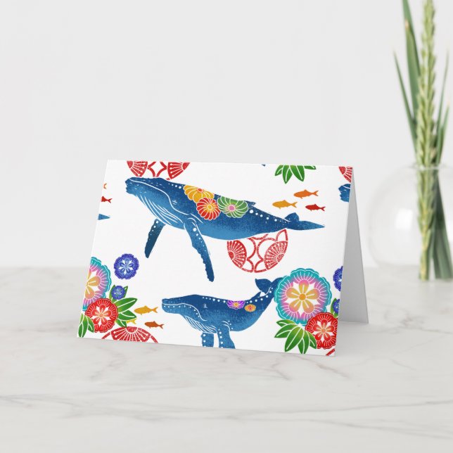 okinawan bingata style pattern art card (Front)