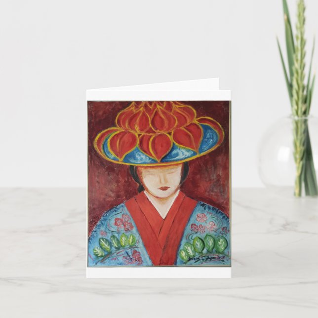 Okinawan Traditional Dancer (Inohabushi Dancer) Card (Front)