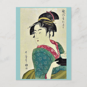 Okita of Naniwa ya by Kitagawa, Utamaro Ukiyoe Postcard