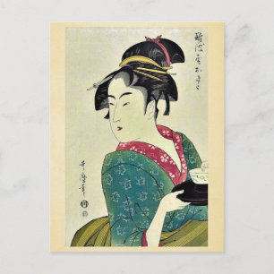 Okita of Naniwa ya by Kitagawa, Utamaro Ukiyoe Postcard