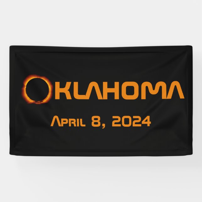 Oklahoma 2024 Total Solar Eclipse  Banner (Horizontal)