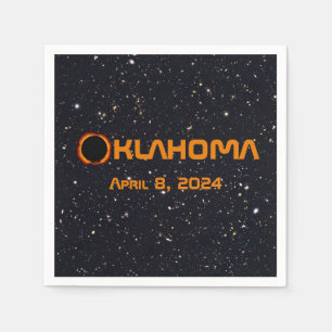 Oklahoma 2024 Total Solar Eclipse  Napkin