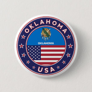Oklahoma 6 Cm Round Badge