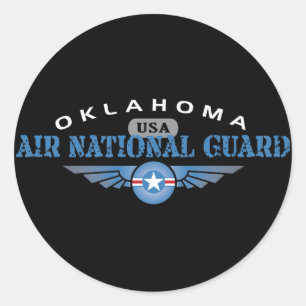 Oklahoma Air National Guard Classic Round Sticker