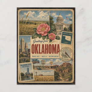 Oklahoma Authentic Vintage Style Postcard