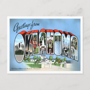 Oklahoma Big Letters Postcard