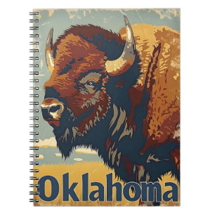 Oklahoma Bison Vintage Notebook