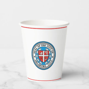 Oklahoma City flag paper cups