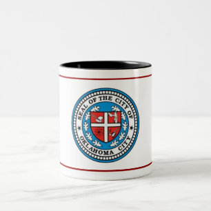 Oklahoma City flag Two-Tone Coffee Mug