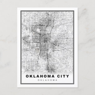 Oklahoma City Map Holiday Postcard