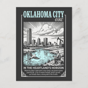 Oklahoma City OKC In The Heartland's Horizon Postcard