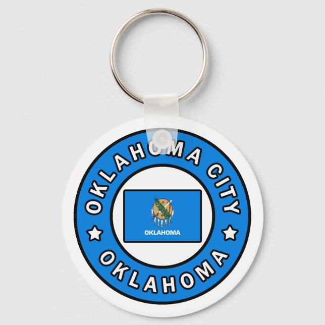 Oklahoma City Oklahoma Key Ring (Front)