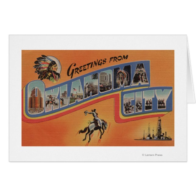 Oklahoma City, Oklahoma - Large Letter Scenes (Front Horizontal)