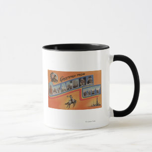 Oklahoma City, Oklahoma - Large Letter Scenes Mug