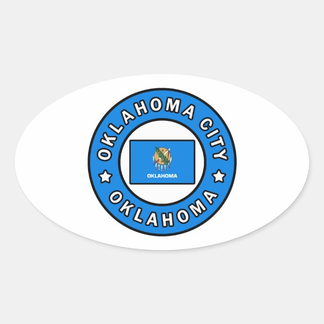 Oklahoma City Oklahoma Oval Sticker (Front)
