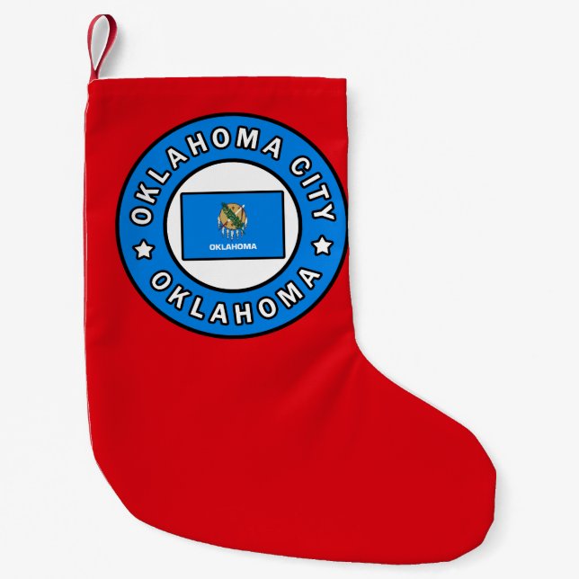 Oklahoma City Oklahoma Small Christmas Stocking (Front)