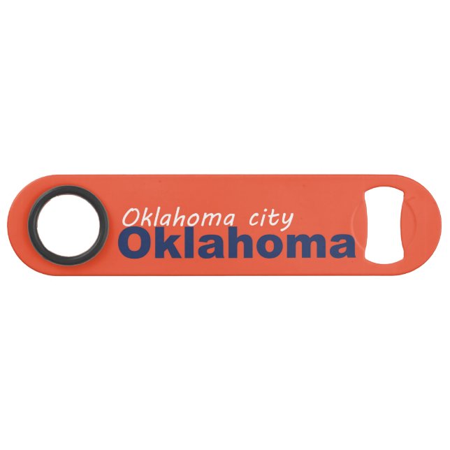 Oklahoma city, Oklahoma Speed Bottle Opener (Back Horizontal)
