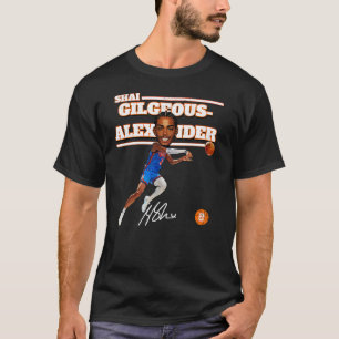 Oklahoma City Shai GilgeousAlexander 2 toon Basket T-Shirt