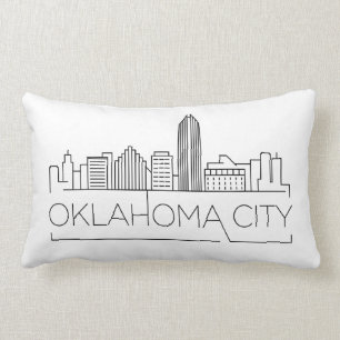 Oklahoma City Skyline Lumbar Pillow