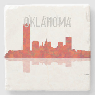 OKLAHOMA CITY SKYLINE - Stone Beverage Coasters