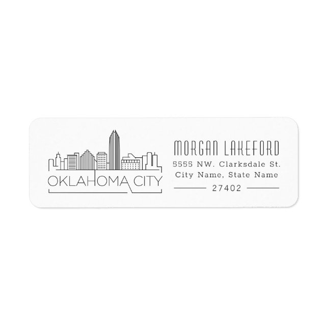 Oklahoma City Stylised Skyline | (Front)
