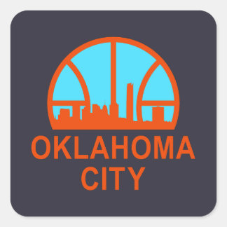 Oklahoma City - Supersonics Basketball T-Shirt Square Sticker